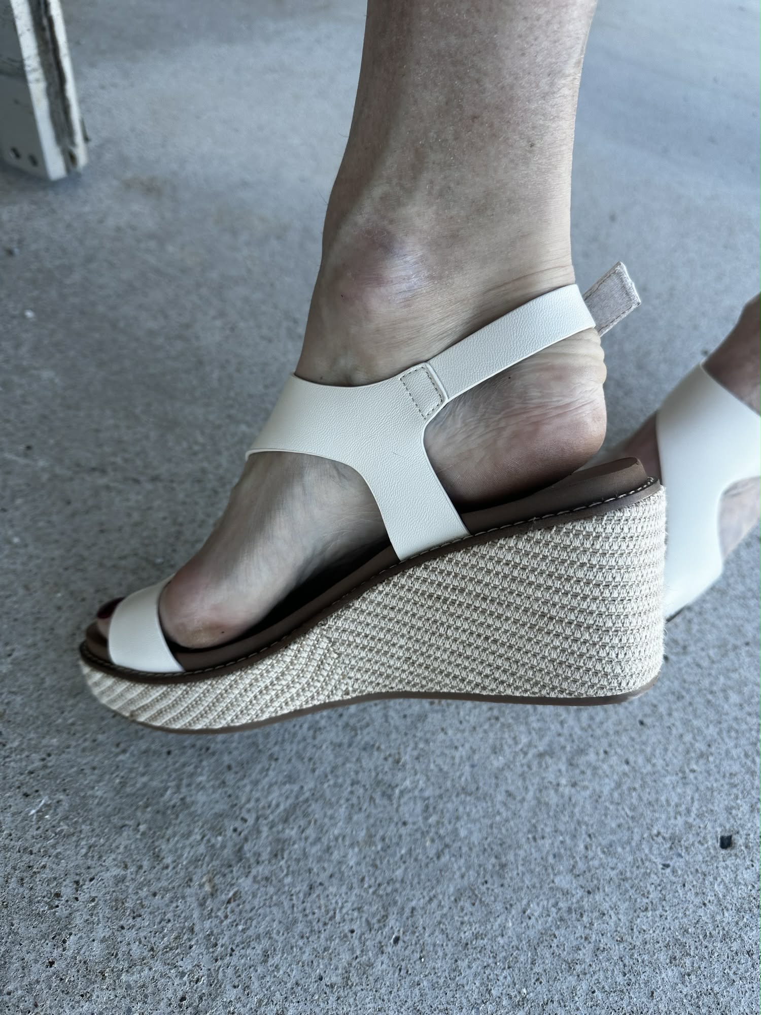 Corky Steppin Out Off White Wedge
