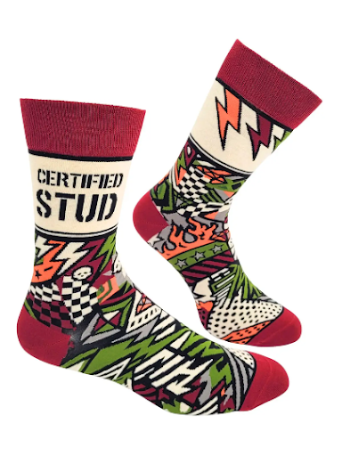 Certified Stud Men's Novelty Crew Socks