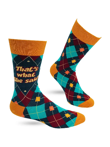 That's What She Said Men's Novelty Crew Socks