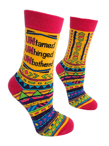 Untamed Unhinged Unbothered Women's Crew Socks