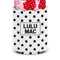 Lulamac White/Black Dot Koozie
