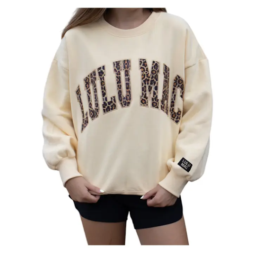 LULUMAC -BUTTER AND LEOPARD SWEATER